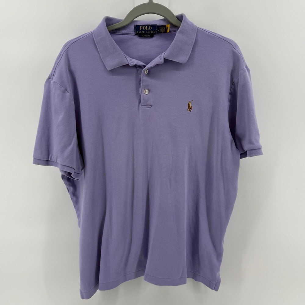 Polo Ralph Lauren Mens Classic Fit Polo Shirt Lavender Purple‎